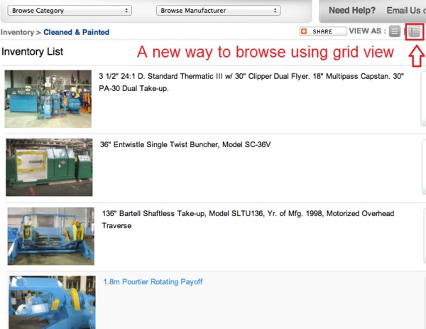New Website Feature Grid View