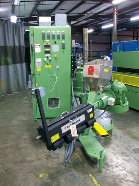 Davis Standard Vertical Extruder Painted